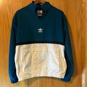Adidas men’s jacket. Size medium in white and green.